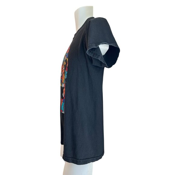 Mens Medium Black With Colorful Skull Mexican Graphic T Shirt Rayton Playeras - Picture 2 of 6